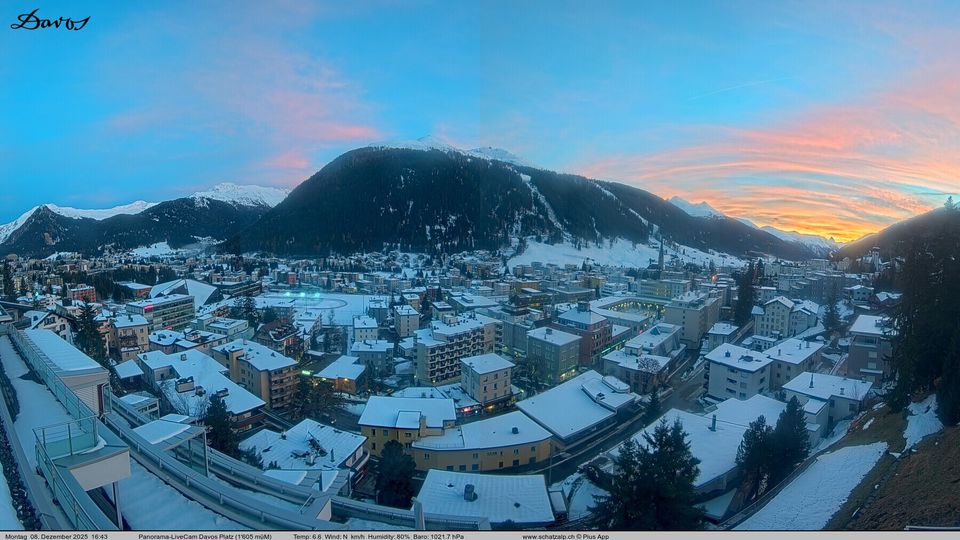 Davos: 180° Panorama mit Jakobshorn