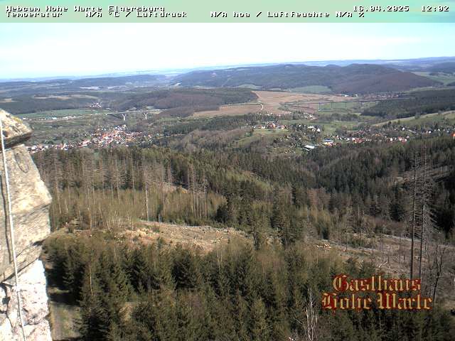 Monchshof: WebCam Gasthaus hohe Warte, Elgersburg in Richtung Norden