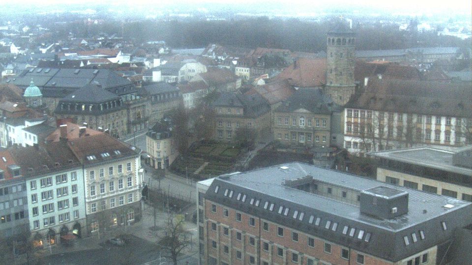 City: Rathausdach der Stadt Bayreuth