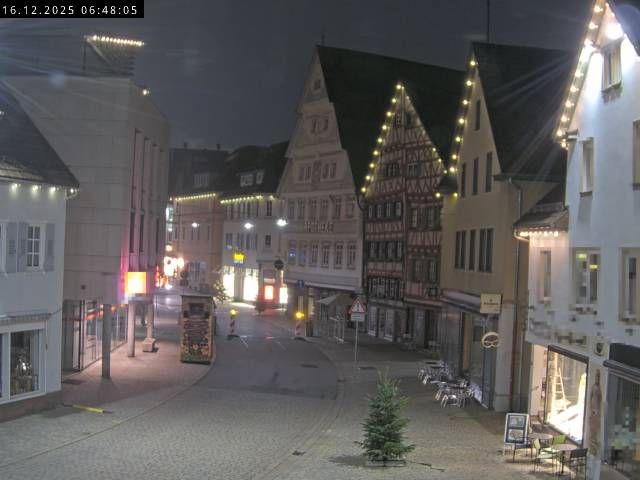 Nagold: Webcam - Blick vom Rathaus in die Marktstraße
