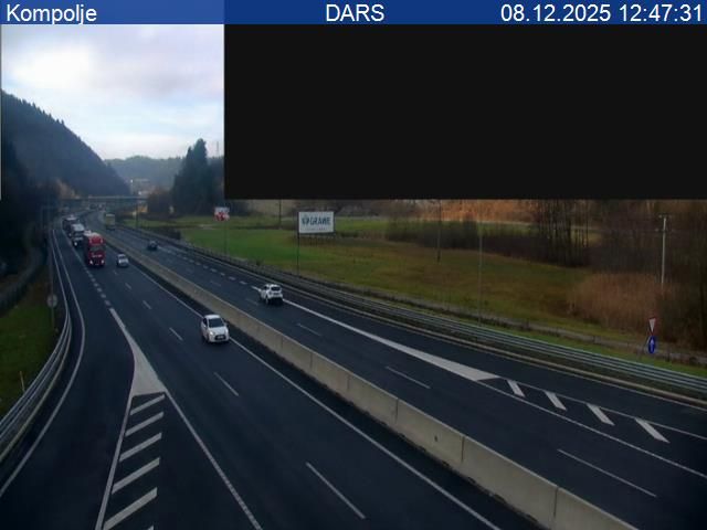 Krasnja: A1/E57, Maribor - Ljubljana, Kompolje