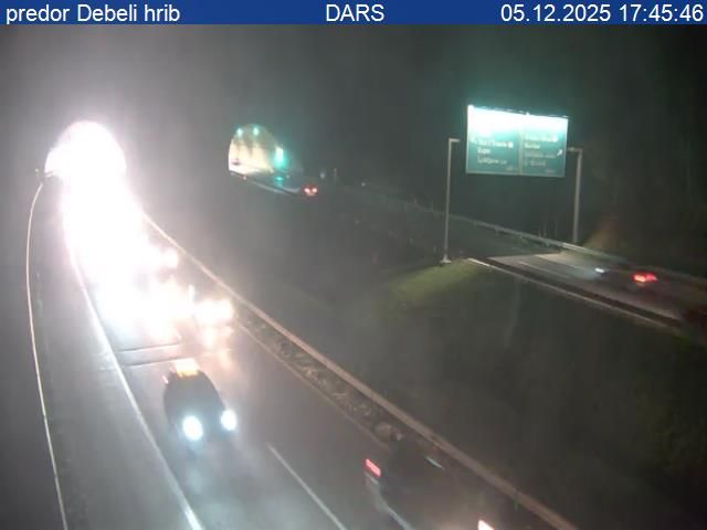 Veliki Vrh pri Smarju: A2/E70, Karavanke - Obrežje, predor Debeli hrib