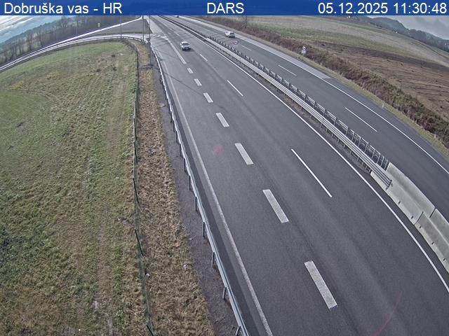 Dobruska vas: A2/E70, Karavanke - Obrežje, priključek