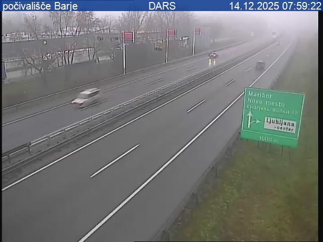 Ljubljana: A1/E70 - južna obvoznica, počivališče Barje