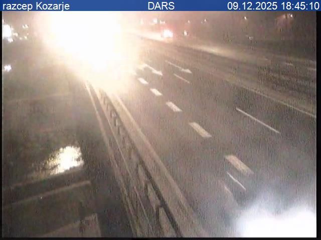 Ljubljana: A2/E61 - zahodna in južna obvoznica, razcep Kozarje