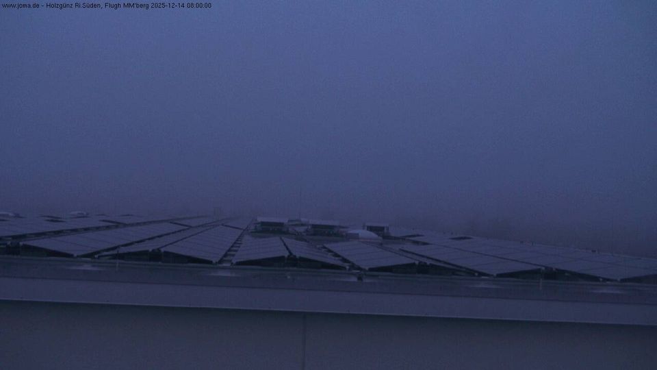 Holzgunz: Blickrichtung Süden (Alpen - wetterabhg - u. Flughafen MM)
