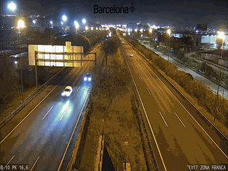 l'Hospitalet de Llobregat: Ronda Litoral (Montjuich at left and Port at right)