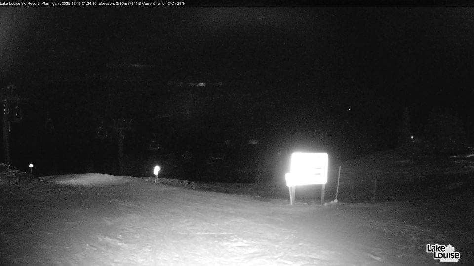 Lake Louise: Lake Loiuse Ski Area: Top of Ptarmigan looking towards Larch