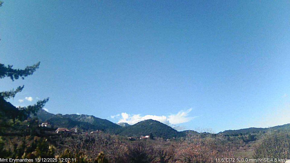 Municipal Unit of Kalavryta: κ. Κάτω Βλασίας: Kato Vlasia Webcam - Mount Erymanthos