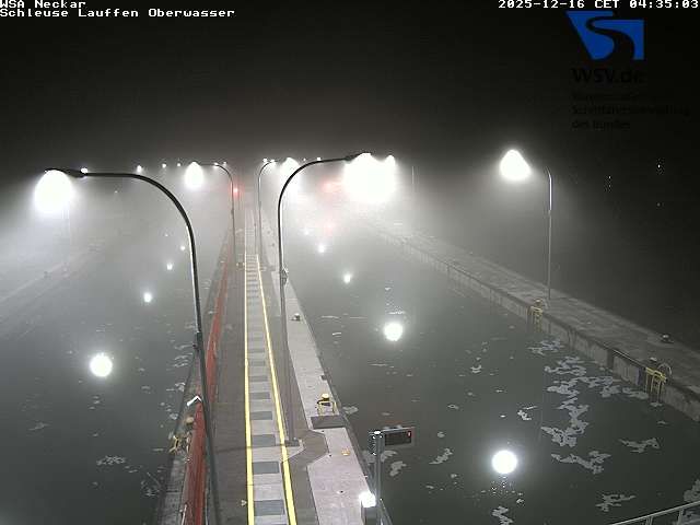 Lauffen am Neckar › South-east: Oberwasser der Schleuse Lauffen