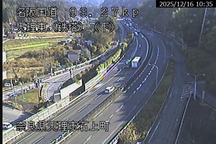 Tenri: Weather＆Traffic of the MEIHAN highway at - east NARA JAPAN名阪国道天理東の様子