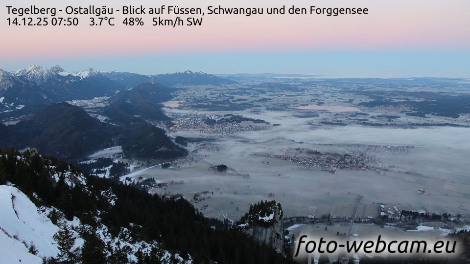 Hohenschwangau: Tegelberg - Ostallgäu - Blick auf Füssen, Schwangau und den Forggensee