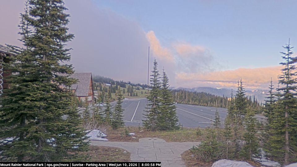 Puyallup River Junction: Mt Rainier - Sunrise