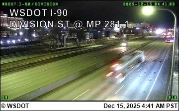 Wenatchee: I-90 at MP 281.3: Division #1