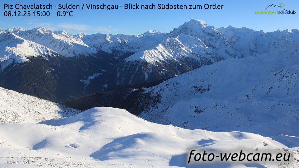 Taufers im Munstertal - Tubre: Piz Chavalatsch - Sulden - Vinschgau - Blick nach Südosten zum Ortler