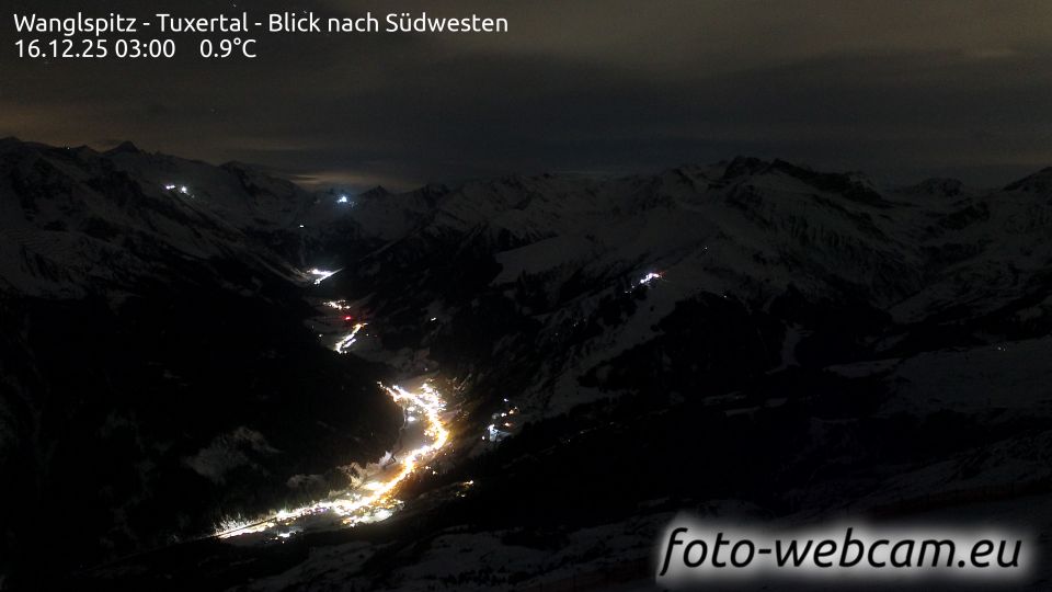 Gemeinde Tux: Wanglspitz - Tuxertal - Blick nach Südwesten