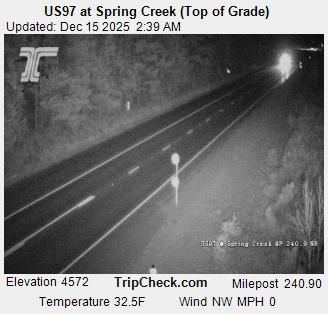 Chiloquin: US97 at Spring Creek (Top of Grade)