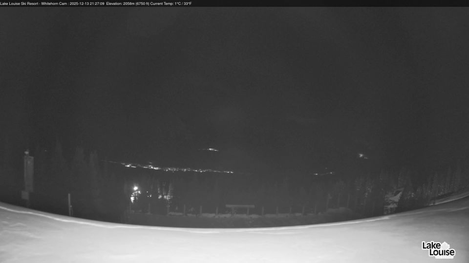 Lake Louise: Ski Area - viewing platform looking towards Victoria Glacier #1