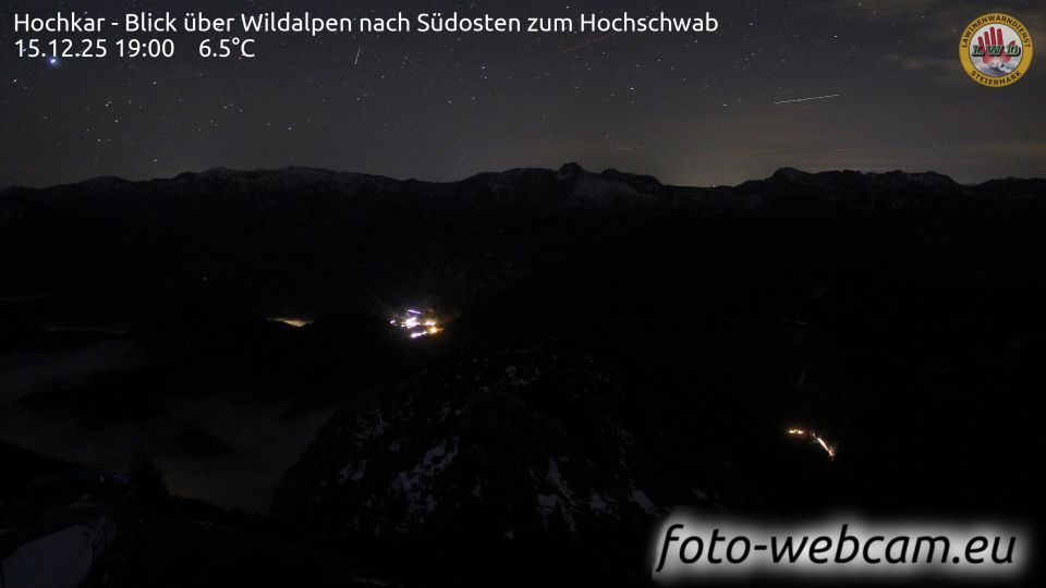 Gemeinde Gostling an der Ybbs: Hochkar - Blick über Wildalpen nach Südosten zum Hochschwab