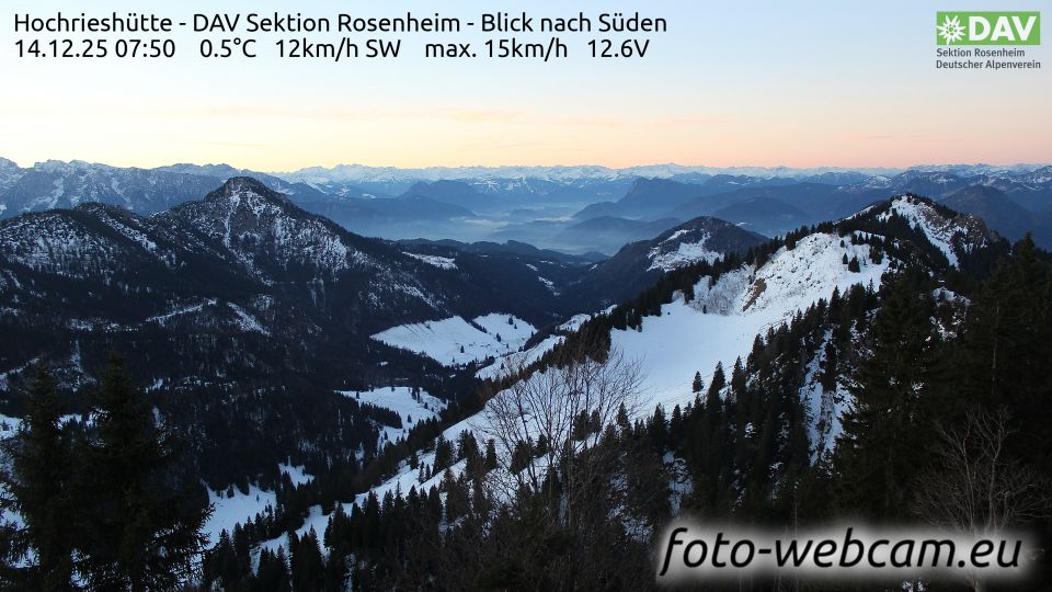 Burscheid: Hilgen: Hochrieshütte - DAV Sektion Rosenheim - Blick nach Süden