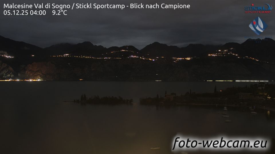 Malcesine: Val di Sogno - Stickl Sportcamp - Blick nach Campione