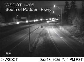 Battle Ground: I-205 at MP 32.9: South of Padden Parkway