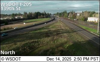 Battle Ground: I-205 at MP 37: 139th St