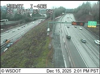 Bellevue: I-405 at MP 11.9: SE 20th St, NB