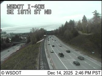 Bellevue: I-405 at MP 12: SE 19th St, NB