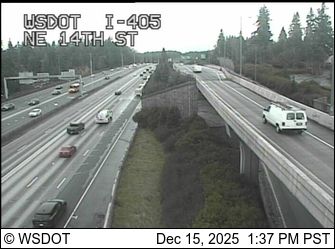 Bellevue: I-405 at MP 14.2: NE 14th St