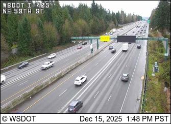 Kirkland: I-405 at MP 16.7: NE 59th St