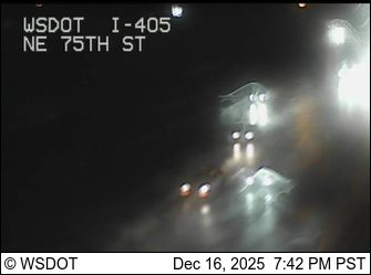 Kirkland: I-405 at MP 17.6: NE 75th St