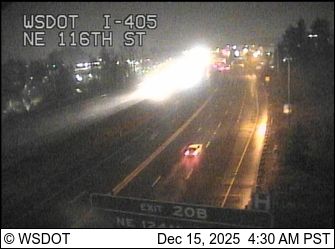 Kirkland: I-405 at MP 19.8: NE 116th St