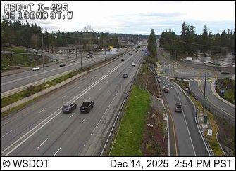 Kirkland: I-405 at MP 20.9: NE 132nd St