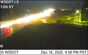 Chehalis: I-5 at MP 76.5: 13th St
