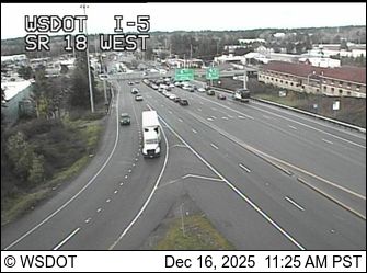 Federal Way: I-5 at MP 141.9: SR 18 Interchange, W