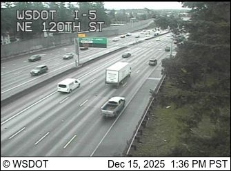 Seattle: I-5 at MP 173.3: NE 120th St