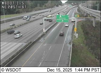Mountlake Terrace: I-5 at MP 177.7: NE 205th St