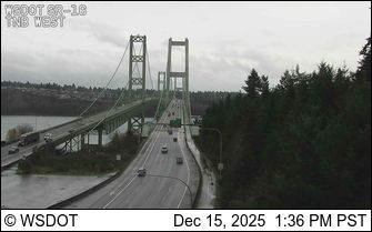 Fife: SR 16 at MP 8.5: Tacoma Narrows Bridge, Westside