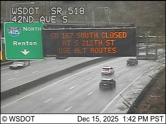 Burien: SR 518 at MP 2.9: 42nd Ave S