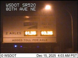 Clyde Hill: SR 520 at MP 4.3: 80th Ave NE