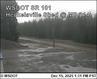 Clallam › North: US 101 at MP 214.7: Heckelsville Shed