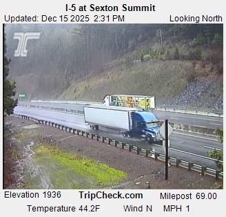 Hugo: I-5 at Sexton Summit