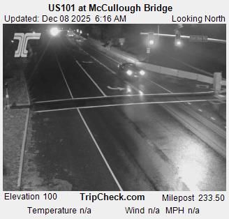 Glasgow: US101 at McCullough Bridge