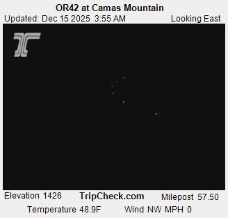 Camas Valley: OR42 at Camas Mountain