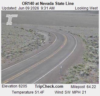 Harney County: ORE140 at Nevada State Line