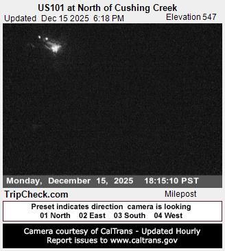 Crescent City: US101 at North of Cushing Creek