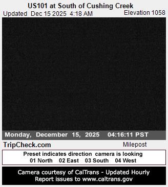 Crescent City: US101 at South of Cushing Creek