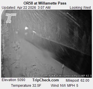 Klamath County: OR58 at Willamette Pass