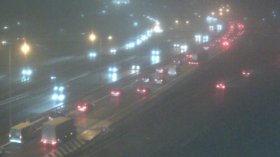 Bratislava: Bratislavský: Diaľnica D1/E58/E75/E571 Harbour-Bridge, view in the direction of the Apollo-Bridge